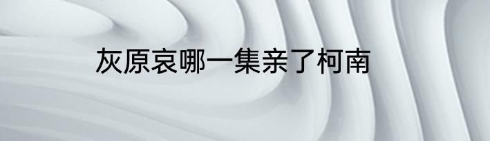 灰原哀哪一集亲了柯南