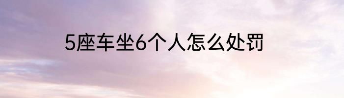 5座车坐6个人怎么处罚