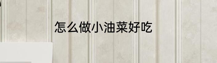 怎么做小油菜好吃