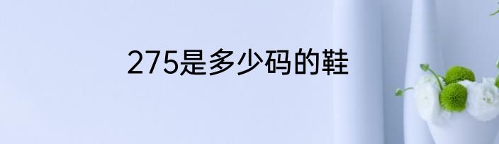 275是多少码的鞋