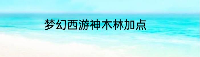 梦幻西游神木林加点