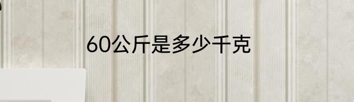 60公斤是多少千克