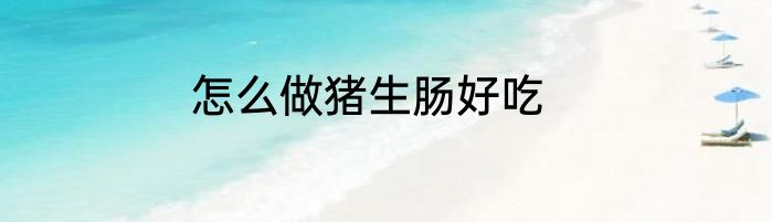 怎么做猪生肠好吃