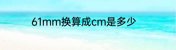 61mm换算成cm是多少