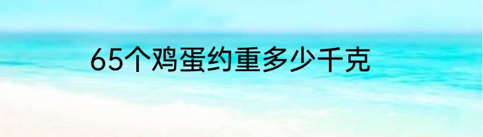 65个鸡蛋约重多少千克