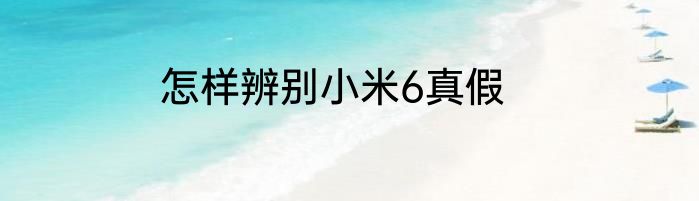 怎样辨别小米6真假