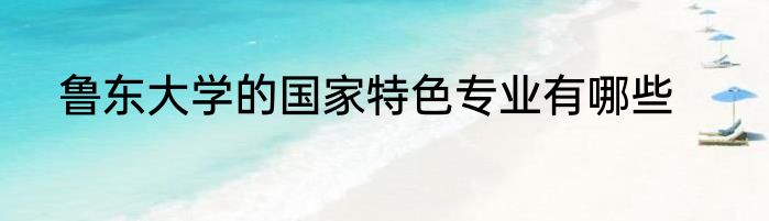 鲁东大学的国家特色专业有哪些