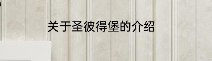 关于圣彼得堡的介绍