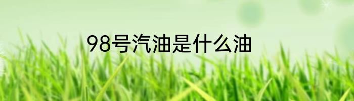 98号汽油是什么油