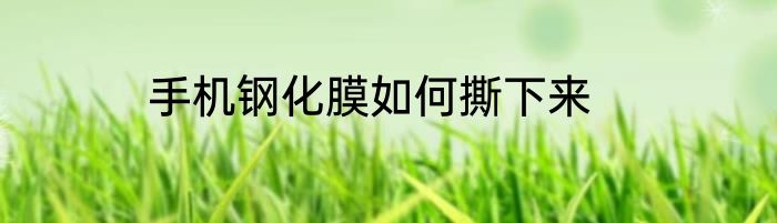 手机钢化膜如何撕下来