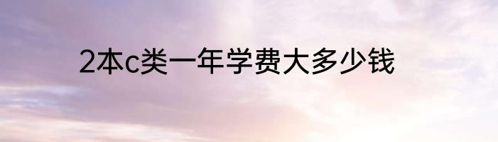 2本c类一年学费大多少钱