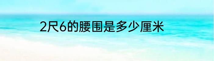 2尺6的腰围是多少厘米
