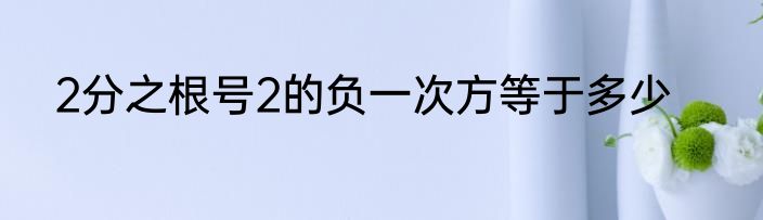 2分之根号2的负一次方等于多少
