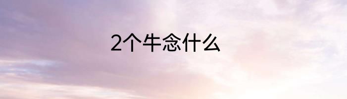 2个牛念什么