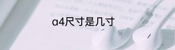a4尺寸是几寸