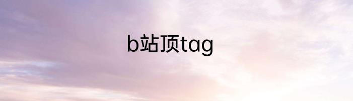 b站顶tag