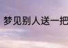 梦见别人送一把剑给自己是什么意思