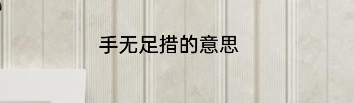 手无足措的意思