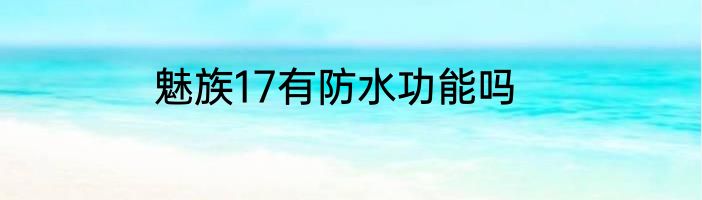 魅族17有防水功能吗