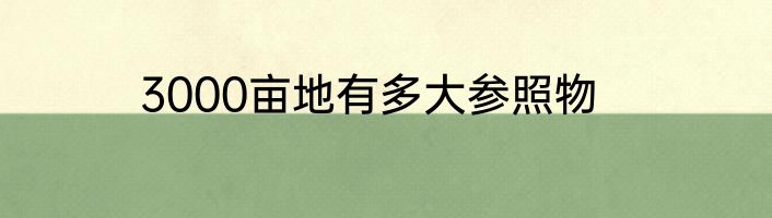 3000亩地有多大参照物