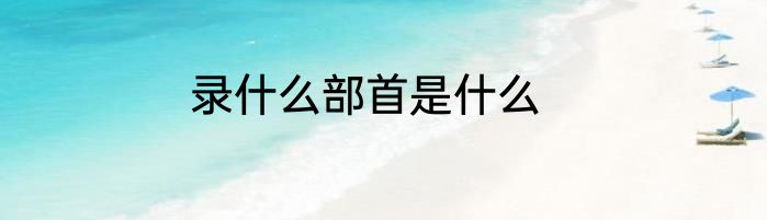录什么部首是什么
