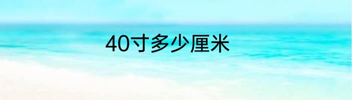 40寸多少厘米