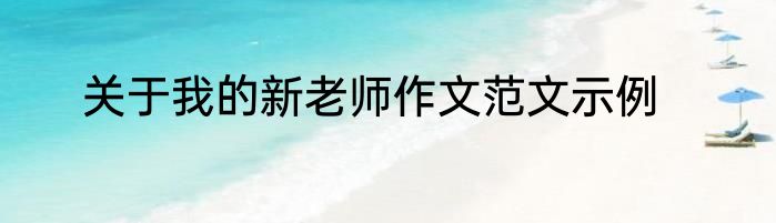 关于我的新老师作文范文示例