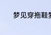 梦见穿拖鞋梦见穿拖鞋的寓意