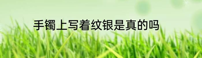 手镯上写着纹银是真的吗