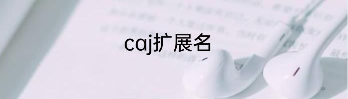 caj扩展名