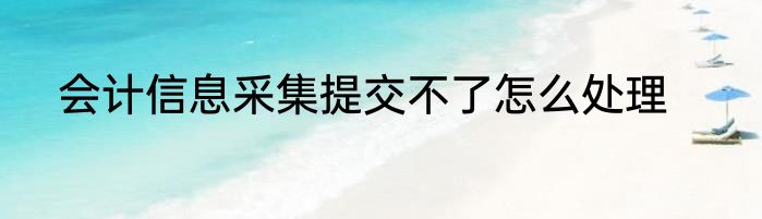 会计信息采集提交不了怎么处理