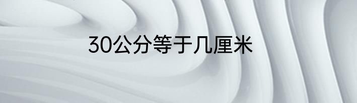 30公分等于几厘米