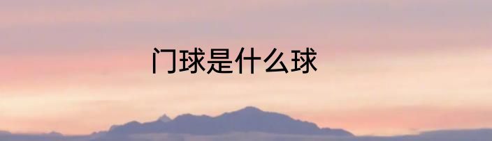 门球是什么球