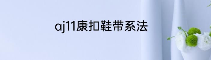 aj11康扣鞋带系法