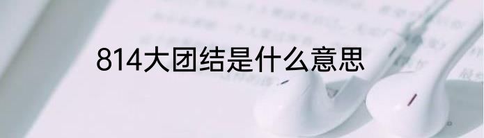 814大团结是什么意思