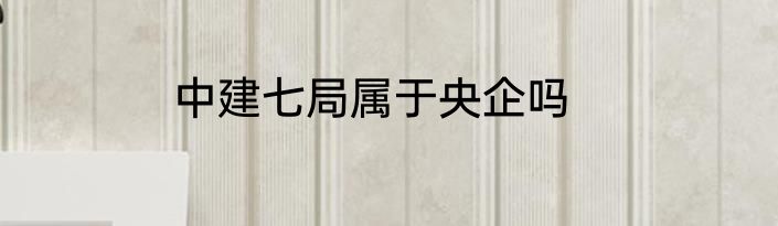 中建七局属于央企吗