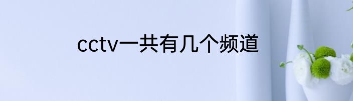 cctv一共有几个频道