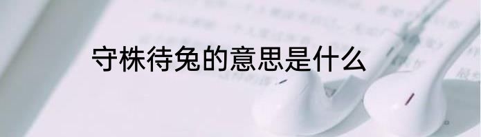 守株待兔的意思是什么