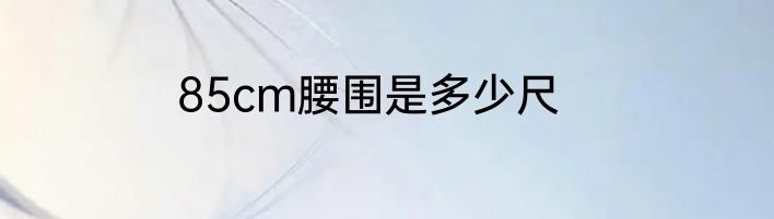 85cm腰围是多少尺