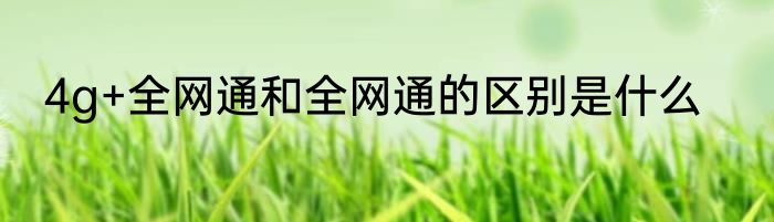 4g+全网通和全网通的区别是什么