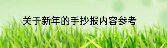 关于新年的手抄报内容参考