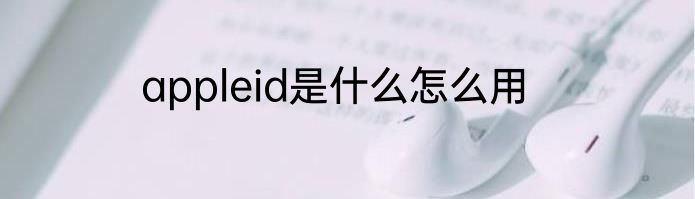 appleid是什么怎么用
