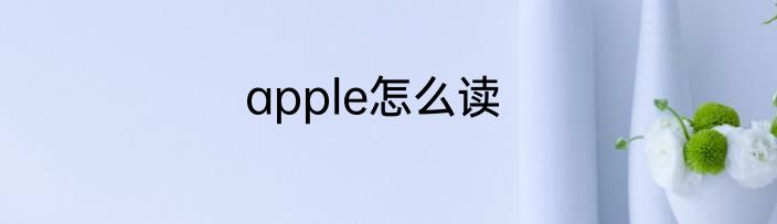apple怎么读