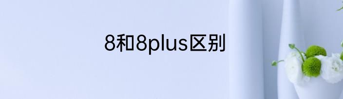 8和8plus区别