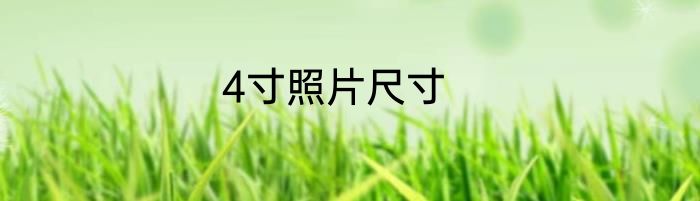 4寸照片尺寸
