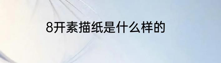 8开素描纸是什么样的