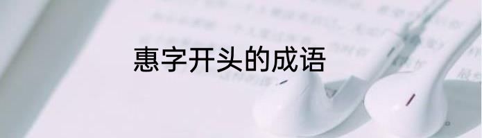 惠字开头的成语