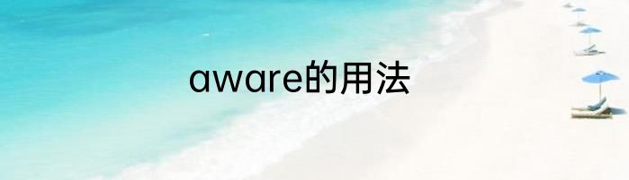 aware的用法