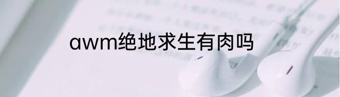 awm绝地求生有肉吗