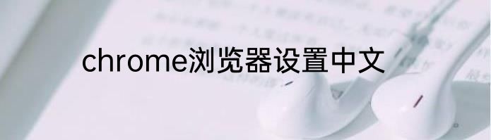 chrome浏览器设置中文